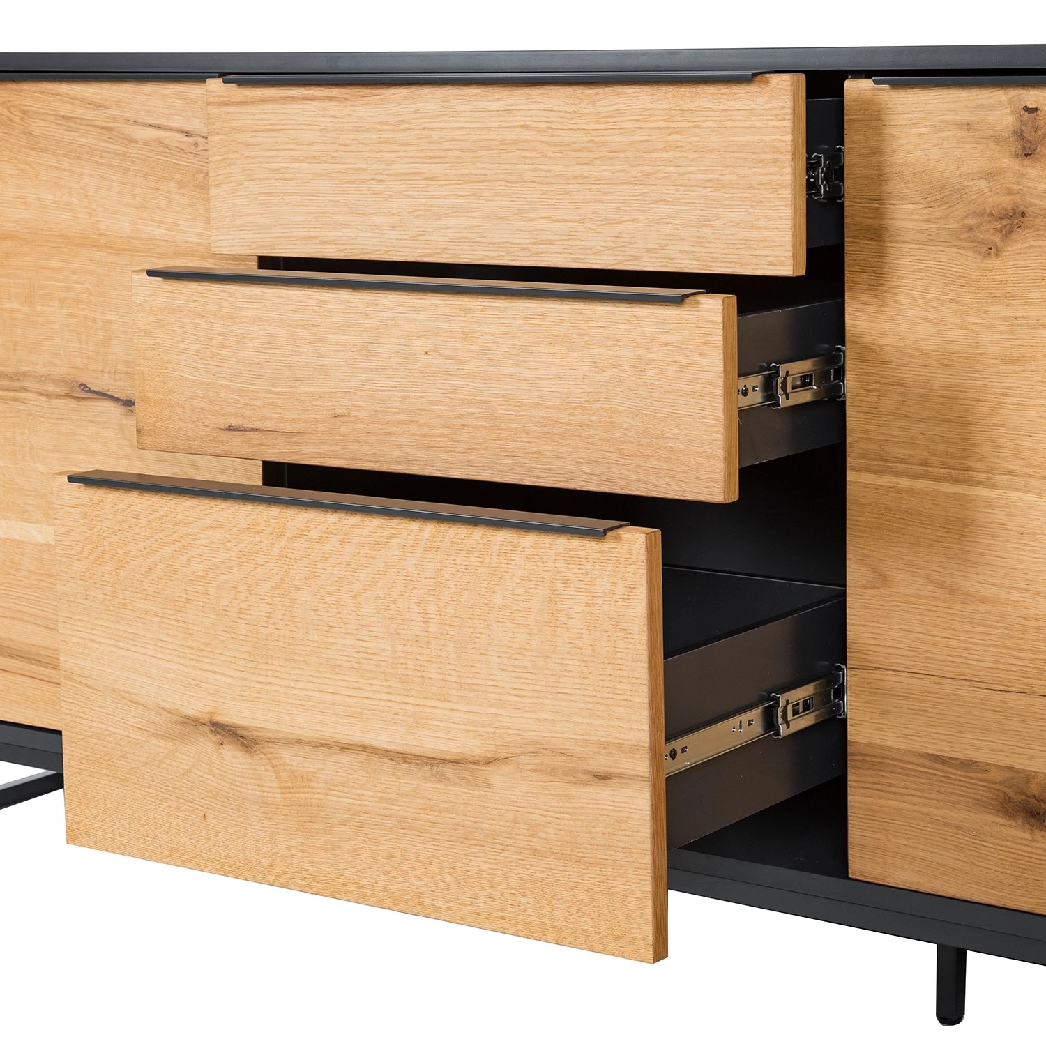 Red Living Buffet Barview I - Placage en chêne - Chêne / Anthracite 16 Red Living Buffet Barview I - Placage en chêne - Chêne / Anthracite – Image 14