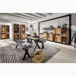 Ridgevalley Buffet Priay - Imitation mélèze / Graphite -France Enfilades Soldes 2022 1000220687 200819 06373300123 MOOD DETAILS P000000001000220687 mood