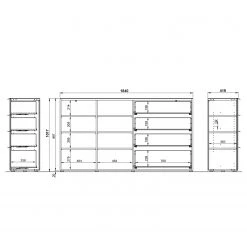 Germania Buffet Oakland II - Blanc -France Enfilades Soldes 2022 1000223281 200826 06235900040 SKETCH DETAILS P000000001000223281 sketch