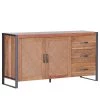 Ars manufacti Buffet Leyma - Rotin / Acacia massif - Acacia / Anthracite