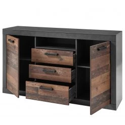 Red Living Buffet Buzan - Imitation bois recyclé / Anthracite -France Enfilades Soldes 2022 1000223919 200828 15454800096 DETAILS P000000001000223919