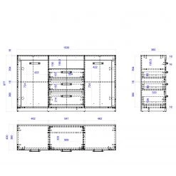Red Living Buffet Buzan - Imitation bois recyclé / Anthracite -France Enfilades Soldes 2022 1000223919 210202 14163000006 SKETCH DETAILS P000000001000223919 sketch