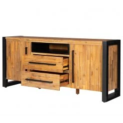 Ars manufacti Buffet Urban Industry I - Partiellement en acacia massif / Métal - Acacia / Noir -France Enfilades Soldes 2022 1000224201 210908 15541900005 DETAILS P000000001000224201