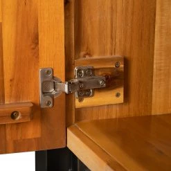 Ars manufacti Buffet Urban Industry I - Partiellement en acacia massif / Métal - Acacia / Noir -France Enfilades Soldes 2022 1000224201 210908 15541900013 DETAILS P000000001000224201