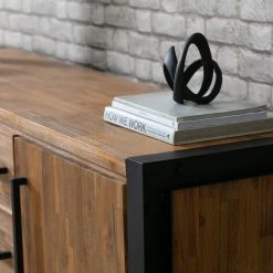 Ars manufacti Buffet Urban Industry II - Partiellement en acacia massif / Métal - Acacia / Noir -France Enfilades Soldes 2022 1000224223 210714 07374300043 DETAILS P000000001000224223