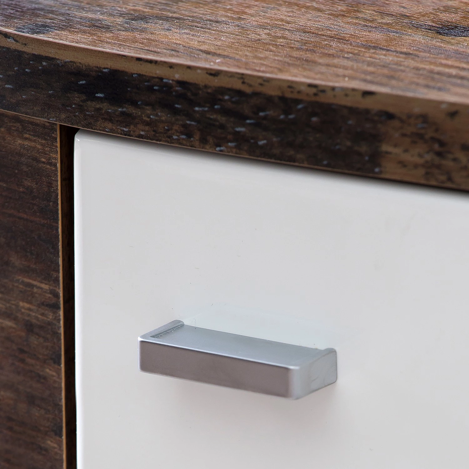 Fredriks Buffet Karlsburg - Blanc brillant / Imitation bois recyclé 12 Fredriks Buffet Karlsburg - Blanc brillant / Imitation bois recyclé – Image 10