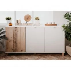 Loftscape Buffet Mayac I - Blanc / Imitation bois recyclé -France Enfilades Soldes 2022 1000231352 201208 11132600036 MOOD DETAILS P000000001000231352 mood