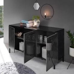LC Spa Buffet Mango - Imitation marbre noir - Largeur : 156 cm 9 LC Spa Buffet Mango - Imitation marbre noir - Largeur : 156 cm -France Enfilades Soldes 2022 1000235361 201208 10442100007 MOOD DETAILS P000000001000235361 mood