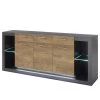 Red Living Buffet Talence I - Imitation châtaigner / Gris