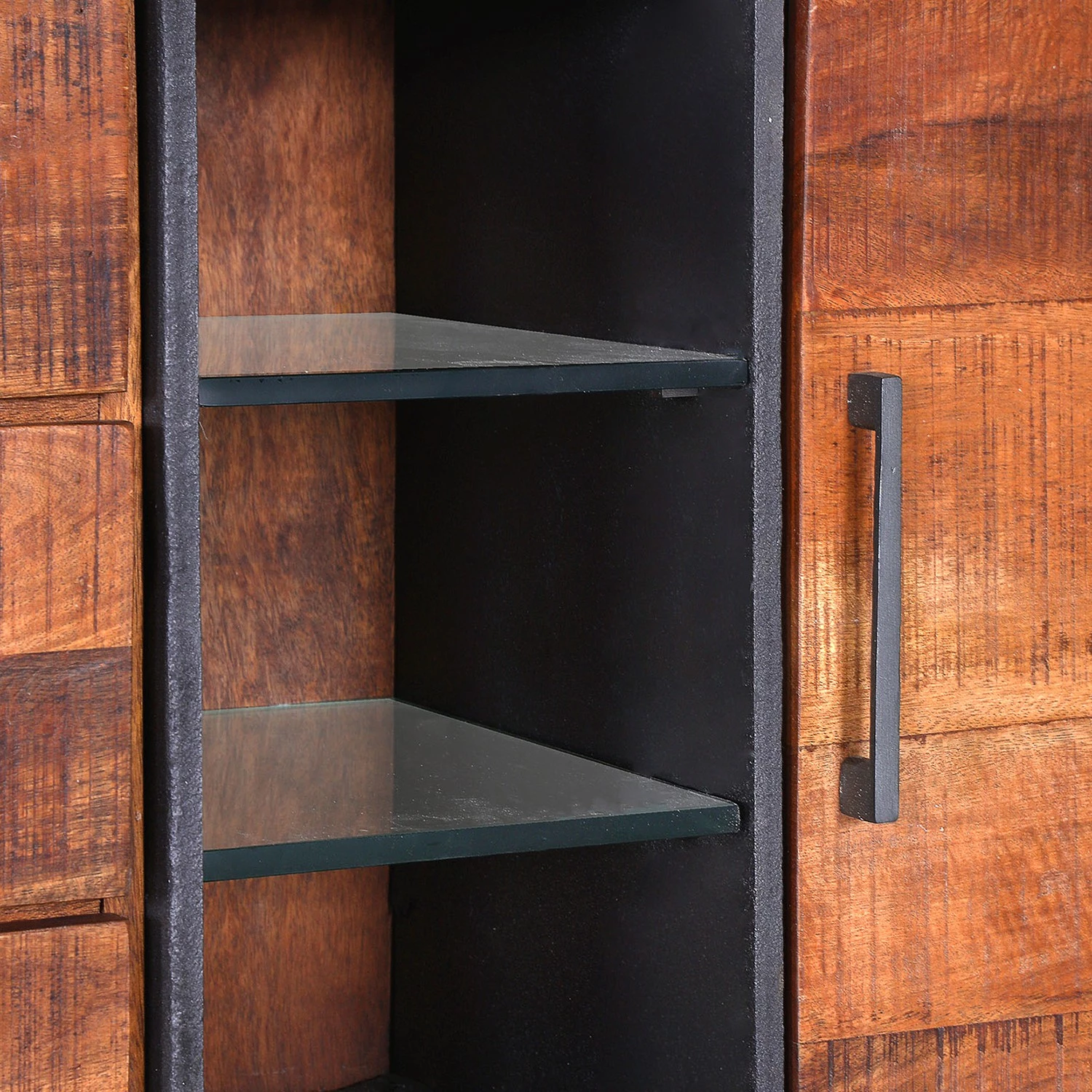 Red Living Buffet Thiery I - Manguier massif / Métal - Manguier marron / Anthracite 7 Red Living Buffet Thiery I - Manguier massif / Métal - Manguier marron / Anthracite – Image 5