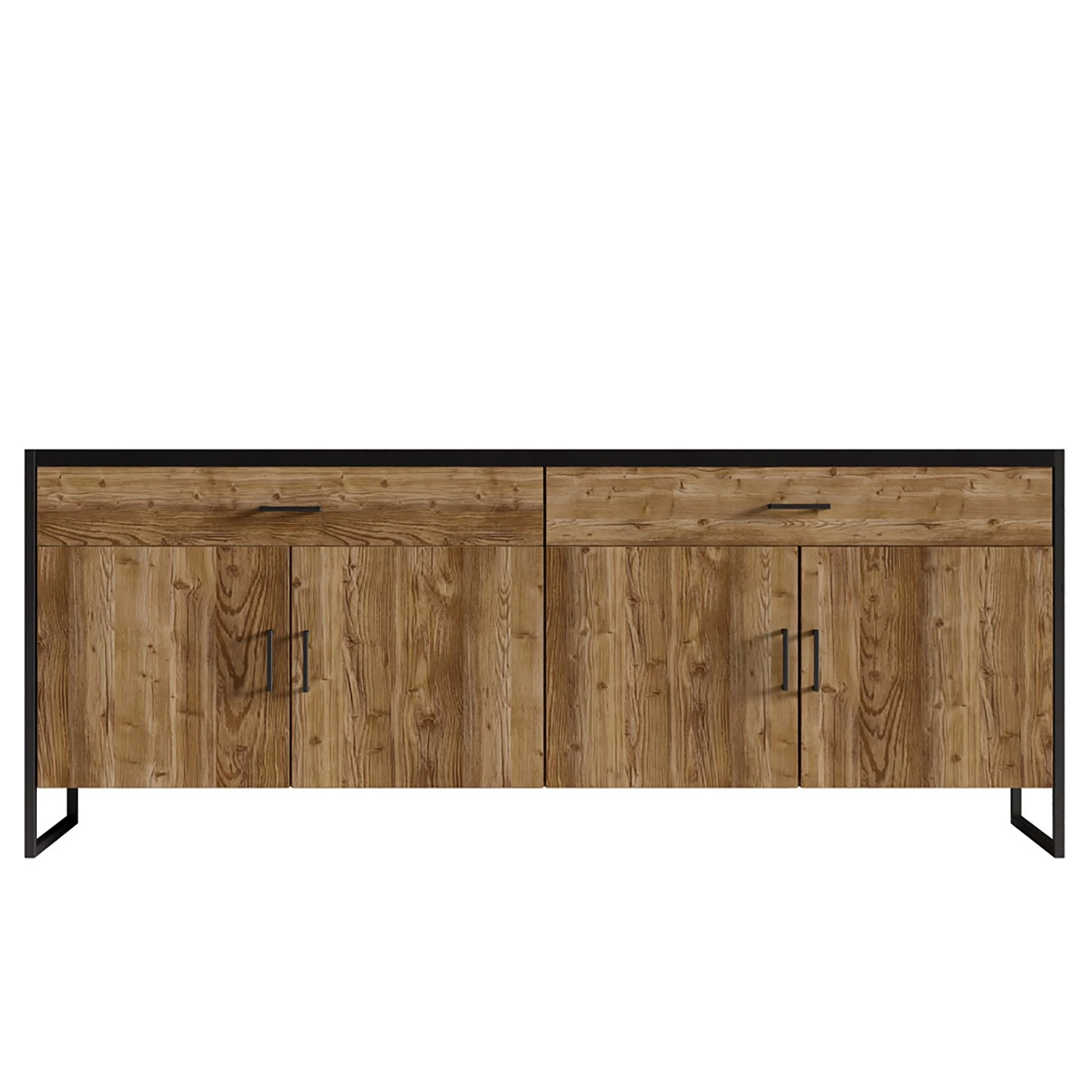 Red Living Buffet Turriers - Imitation épicéa / Noir mat 5 Red Living Buffet Turriers - Imitation épicéa / Noir mat – Image 3