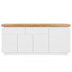 Fredriks Enfilade Namona II - Éclairage inclus - Imitation chêne / Blanc -France Enfilades Soldes 2022 1000255074 220803 030 DETAILS P000000001000255074