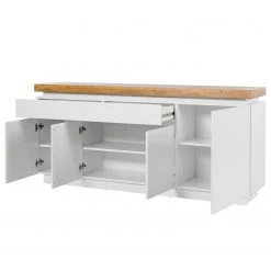 Fredriks Enfilade Namona II - Éclairage inclus - Imitation chêne / Blanc -France Enfilades Soldes 2022 1000255074 220803 040 DETAILS P000000001000255074