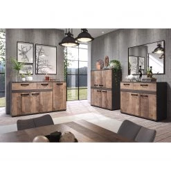 Trendteam Buffet Stripe - Imitation bois recyclé / Gris -France Enfilades Soldes 2022 1000256951 210831 16214900017 MOOD DETAILS P000000001000256951 mood