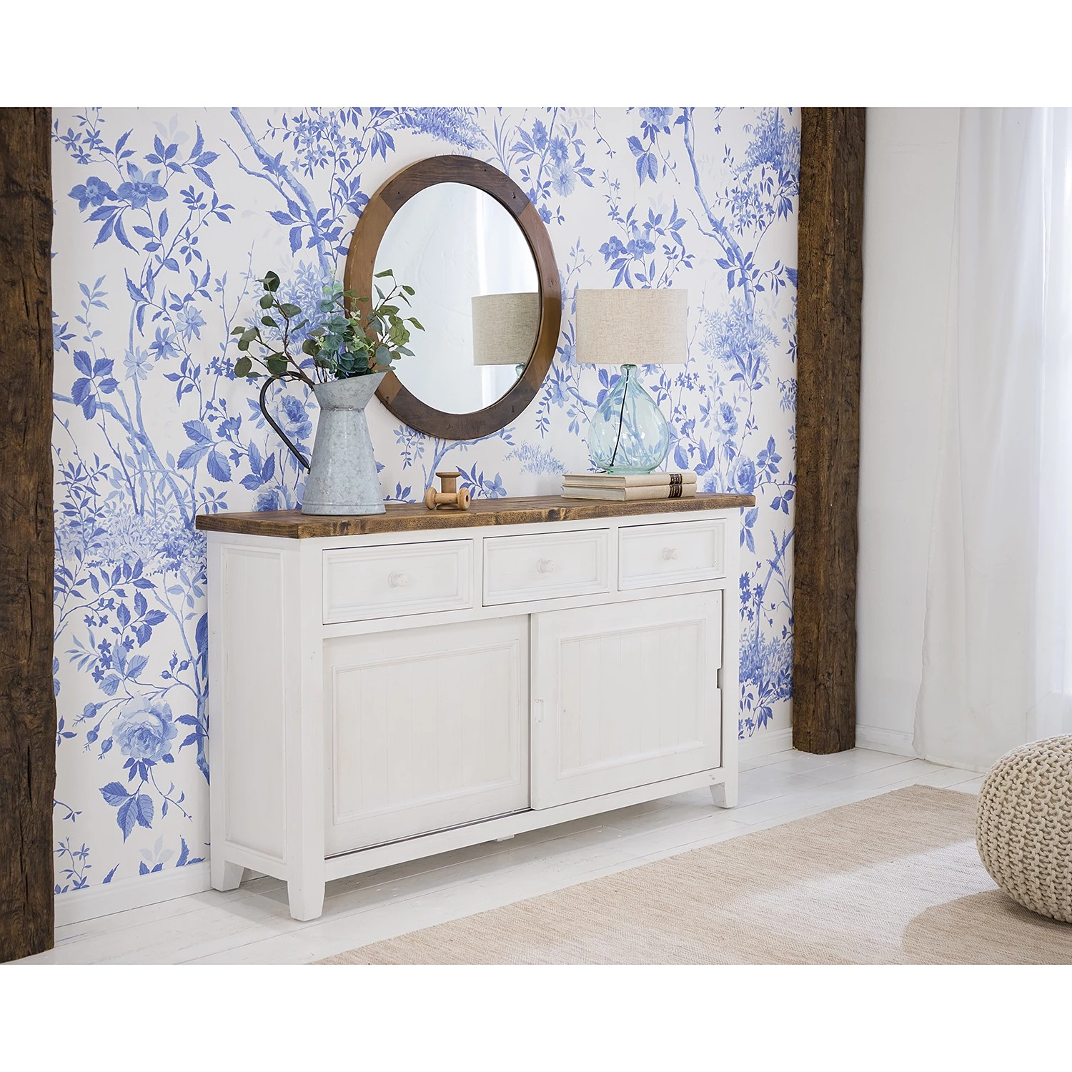 Maison Belfort Buffet Balignton - Pin massif - Pin / Blanc 4 Maison Belfort Buffet Balignton - Pin massif - Pin / Blanc – Image 2