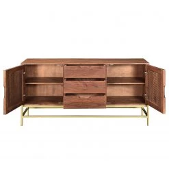 Jack & Alice Buffet Puyo - Acacia massif / Métal - Acacia / Doré -France Enfilades Soldes 2022 1000264972 220118 13141200053 DETAILS P000000001000264972