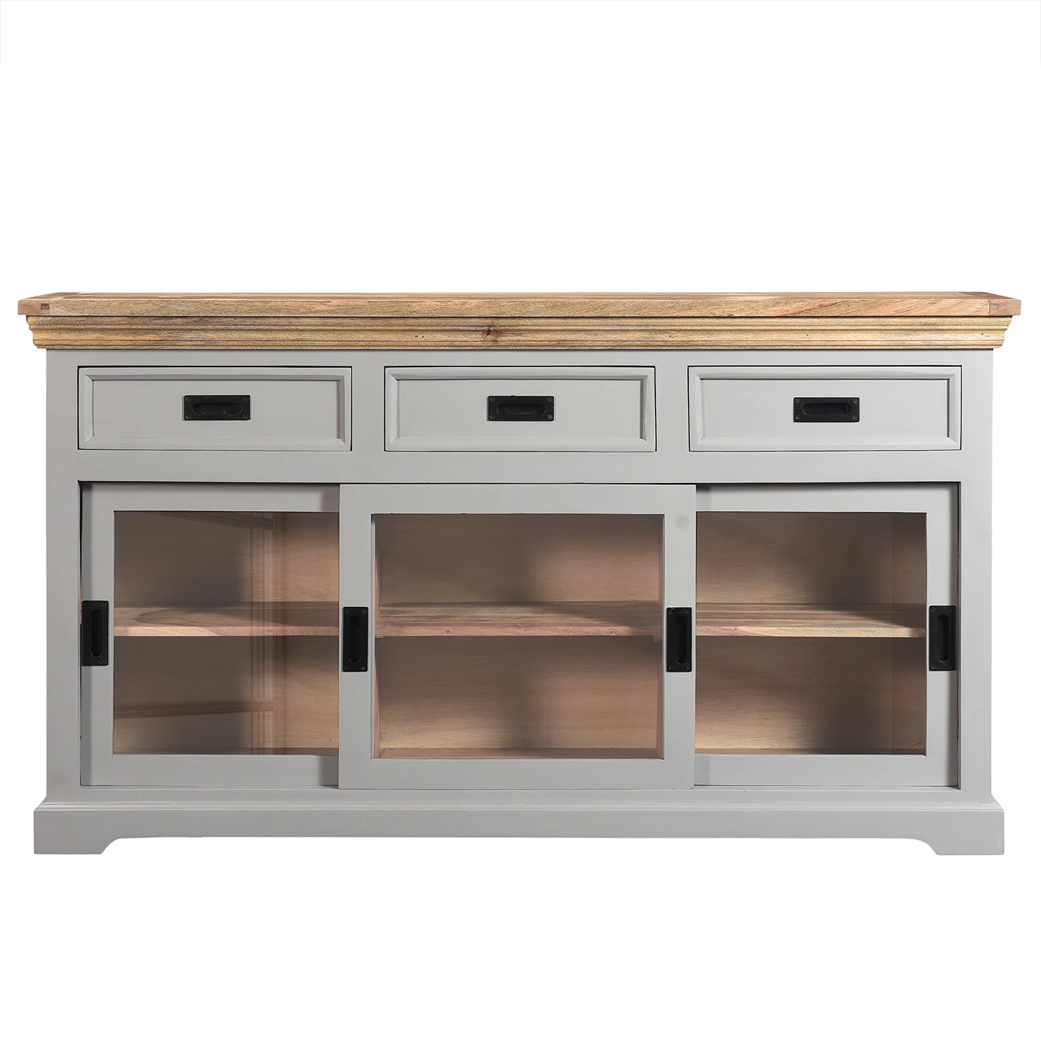 Maison Belfort Buffet Anton - Acacia / Manguier massif - Gris / Manguier 4 Maison Belfort Buffet Anton - Acacia / Manguier massif - Gris / Manguier – Image 2