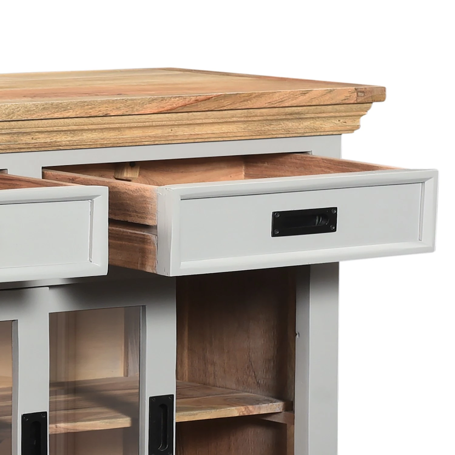 Maison Belfort Buffet Anton - Acacia / Manguier massif - Gris / Manguier 6 Maison Belfort Buffet Anton - Acacia / Manguier massif - Gris / Manguier – Image 4