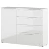 Germania Buffet Sunnyvale - Blanc brillant - Largeur : 135 cm