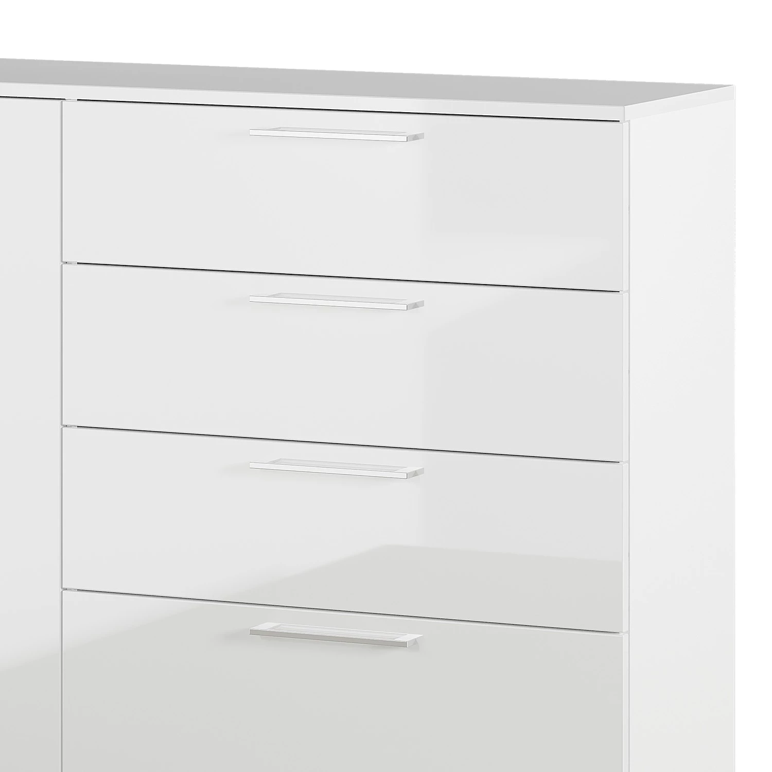 Germania Buffet Sunnyvale - Blanc brillant - Largeur : 135 cm 7 Germania Buffet Sunnyvale - Blanc brillant - Largeur : 135 cm – Image 5