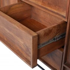 Red Living Commode Borro II - Manguier massif / Métal - Manguier / Noir -France Enfilades Soldes 2022 1000275686 210630 12482400420 DETAILS P000000001000275686