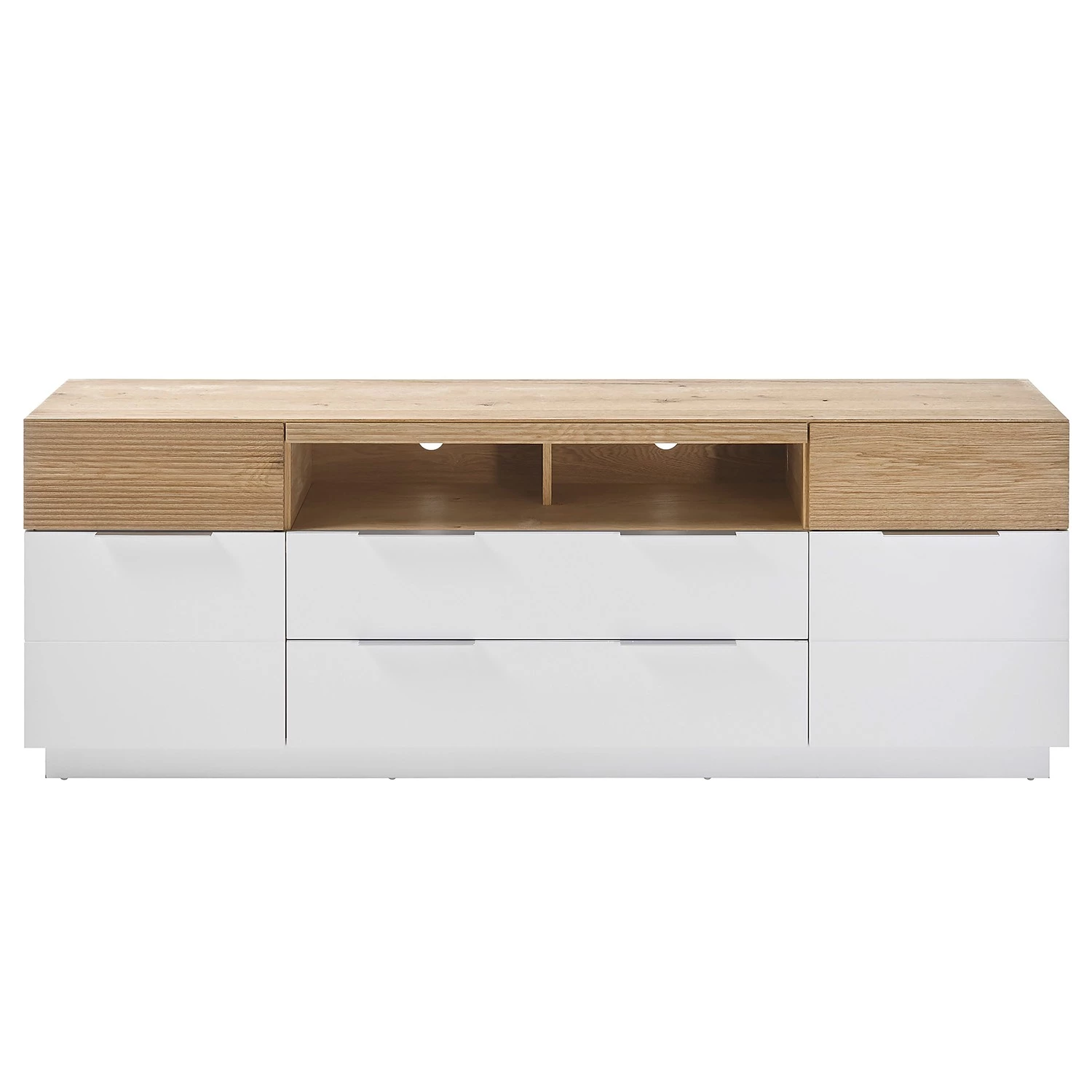 Norrwood Enfilade Akaa I - Placage en bois véritable - Chêne / Blanc 7 Norrwood Enfilade Akaa I - Placage en bois véritable - Chêne / Blanc – Image 5