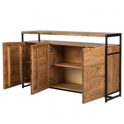 Ars manufacti Buffet Kaawo - Acacia massif / Métal - Acacia / Noir -France Enfilades Soldes 2022 1000276806 220713 040 DETAILS P000000001000276806