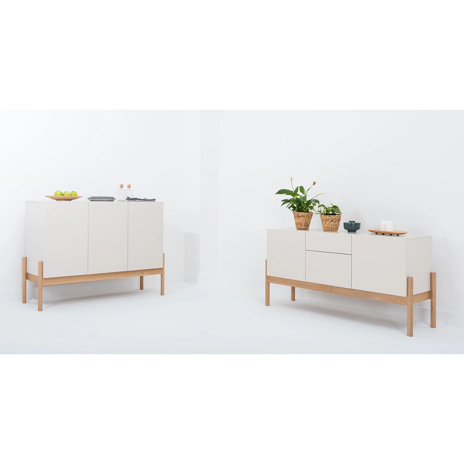 Studio Copenhagen Buffet haut Cooby - Blanc / Chêne 5 Studio Copenhagen Buffet haut Cooby - Blanc / Chêne – Image 3