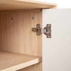 Studio Copenhagen Enfilade Maayka I - Partiellement en chêne massif - Blanc / Chêne clair -France Enfilades Soldes 2022 1000277378 220803 036 DETAILS P000000001000277378