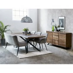 Red Living Buffet Berck - Placage en bois véritable - Chêne fumé / Noir -France Enfilades Soldes 2022 1000277640 210706 14081300066 MOOD DETAILS P000000001000277640 mood