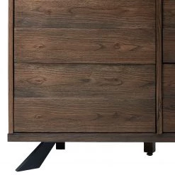 Red Living Buffet Berck - Placage en bois véritable - Chêne fumé / Noir -France Enfilades Soldes 2022 1000277640 210706 14081300069 DETAILS P000000001000277640