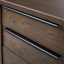 Red Living Buffet Berck - Placage en bois véritable - Chêne fumé / Noir -France Enfilades Soldes 2022 1000277640 210706 14081300070 DETAILS P000000001000277640