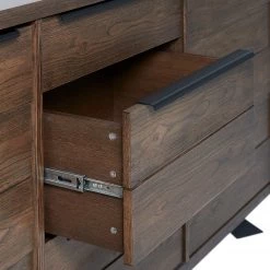 Red Living Buffet Berck - Placage en bois véritable - Chêne fumé / Noir -France Enfilades Soldes 2022 1000277640 210706 14081300071 DETAILS P000000001000277640