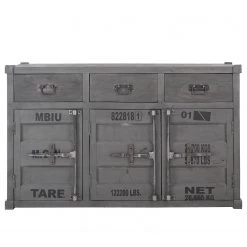 Wolf-Möbel Buffet Container - Acacia Gris -France Enfilades Soldes 2022 1000281790 220616 030 DETAILS P000000001000281790