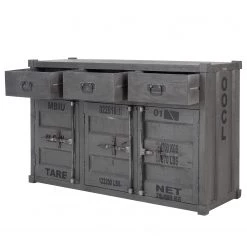 Wolf-Möbel Buffet Container - Acacia Gris -France Enfilades Soldes 2022 1000281790 220616 031 DETAILS P000000001000281790