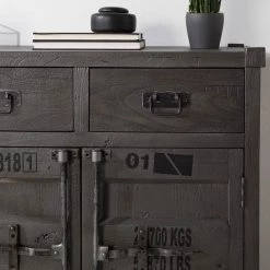 Wolf-Möbel Buffet Container - Acacia Gris -France Enfilades Soldes 2022 1000281790 220621 021 MOOD DETAILS P000000001000281790 mood