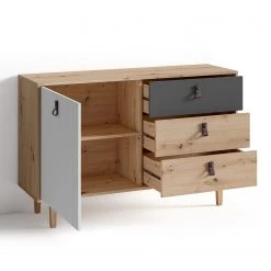 Fredriks Buffet Bowood - Imitation chêne artisan / Blanc -France Enfilades Soldes 2022 1000283829 210805 14243400058 DETAILS P000000001000283829