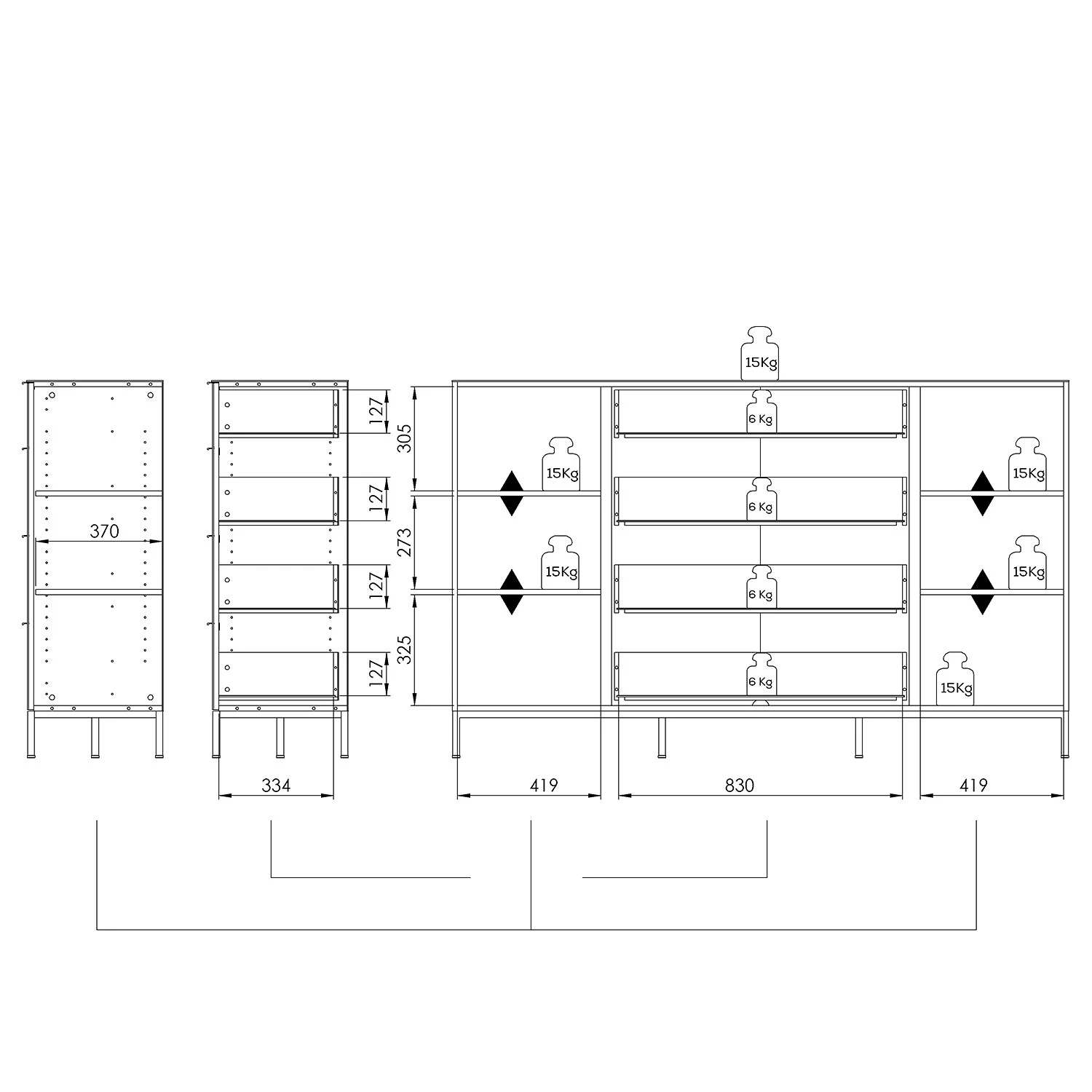 Maja Möbel Buffet Trend - Verre - Blanc brillant / Chrome 9 Maja Möbel Buffet Trend - Verre - Blanc brillant / Chrome – Image 7