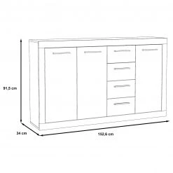 Loftscape Buffet Ballito I - Imitation chêne de sable 9 Loftscape Buffet Ballito I - Imitation chêne de sable -France Enfilades Soldes 2022 1000285709 210813 14500600023 SKETCH DETAILS P000000001000285709 sketch