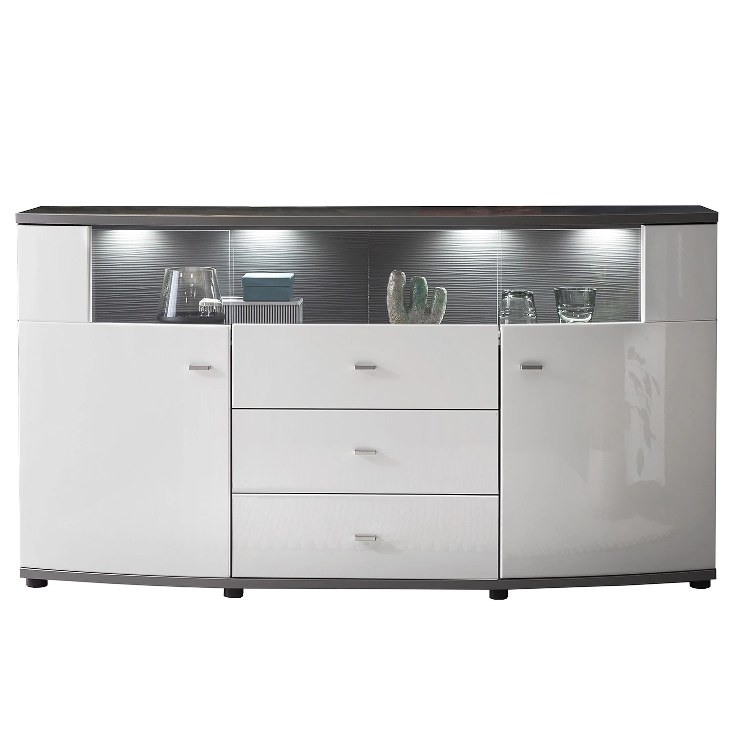 Loftscape Buffet Intento II - Blanc brillant / anthracite 7 Loftscape Buffet Intento II - Blanc brillant / anthracite – Image 5