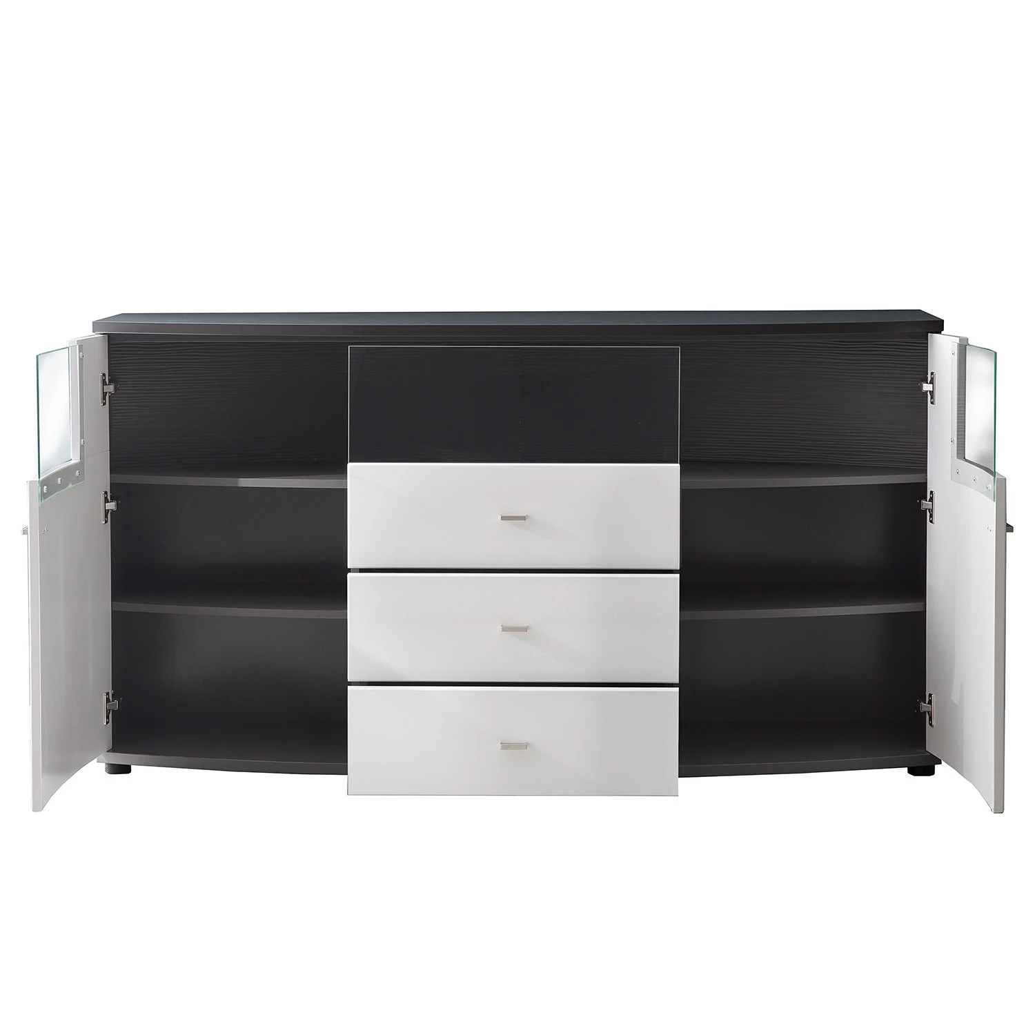 Loftscape Buffet Intento II - Blanc brillant / anthracite 8 Loftscape Buffet Intento II - Blanc brillant / anthracite – Image 6