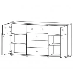 Loftscape Buffet Intento II - Blanc brillant / anthracite 20 Loftscape Buffet Intento II - Blanc brillant / anthracite -France Enfilades Soldes 2022 1000288166 210827 12095400017 SKETCH DETAILS P000000001000288166 sketch
