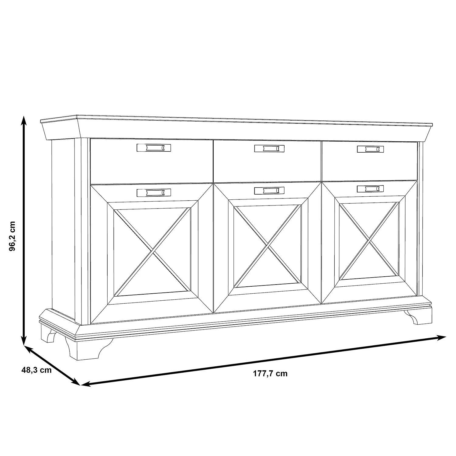 Ridgevalley Buffet Kimbark I - Imitation pin blanc 9 Ridgevalley Buffet Kimbark I - Imitation pin blanc – Image 7