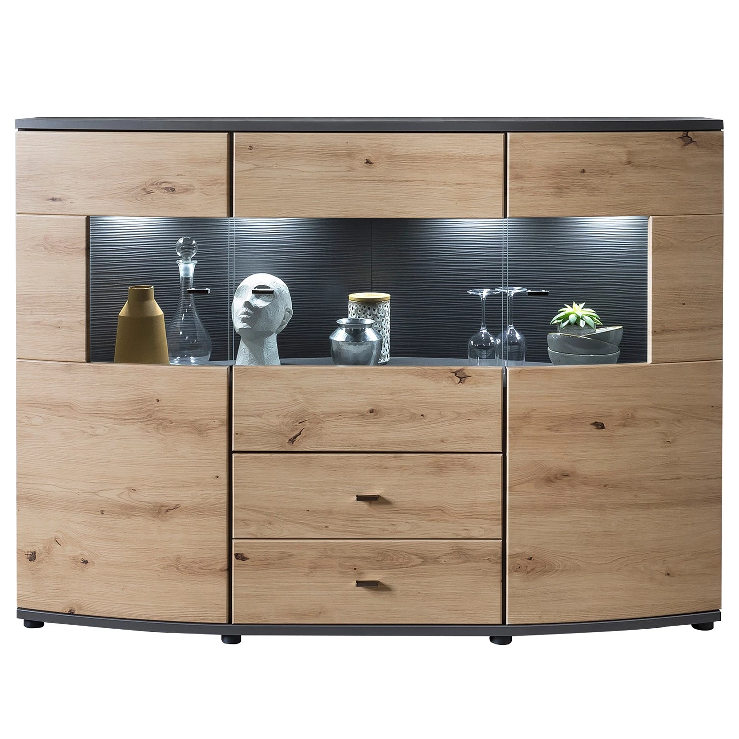 Loftscape Buffet Intento I - Imitation chêne Artisan / Anthracite 6 Loftscape Buffet Intento I - Imitation chêne Artisan / Anthracite – Image 4