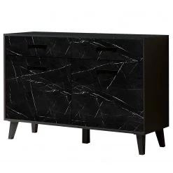 Jack & Alice Enfilade Fintel II - Imitation marbre noir / Noir