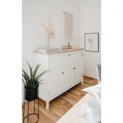 Ridgevalley Buffet Bombita III - Blanc / Imitation chêne artisan -France Enfilades Soldes 2022 1000310613 211118 06055600055 MOOD DETAILS P000000001000310613 mood