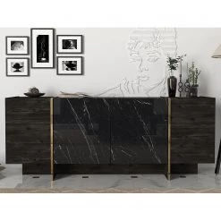 Loftscape Buffet Vidal - Imitation marbre noir / Doré -France Enfilades Soldes 2022 1000333728 220302 021 MOOD DETAILS P000000001000333728 mood