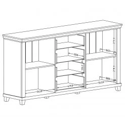 Ridgevalley Buffet Emmanuela I - Vert foncé -France Enfilades Soldes 2022 1000339986 220317 501 SKETCH DETAILS P000000001000339986 sketch