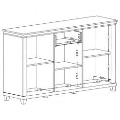 Ridgevalley Buffet Emmanuela II - Vert foncé -France Enfilades Soldes 2022 1000339989 220317 501 SKETCH DETAILS P000000001000339989 sketch