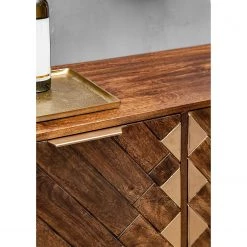 Red Living Buffet Nook - Manguier massif / Métal - Manguier / Doré -France Enfilades Soldes 2022 1000341969 220517 031 DETAILS P000000001000341969